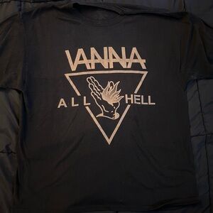 Vanna (Boston) Black Graphic Tee with All Hell album cover